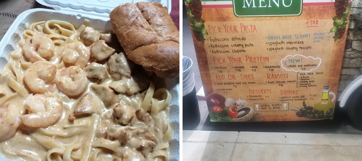 Bain St Pasta Menu