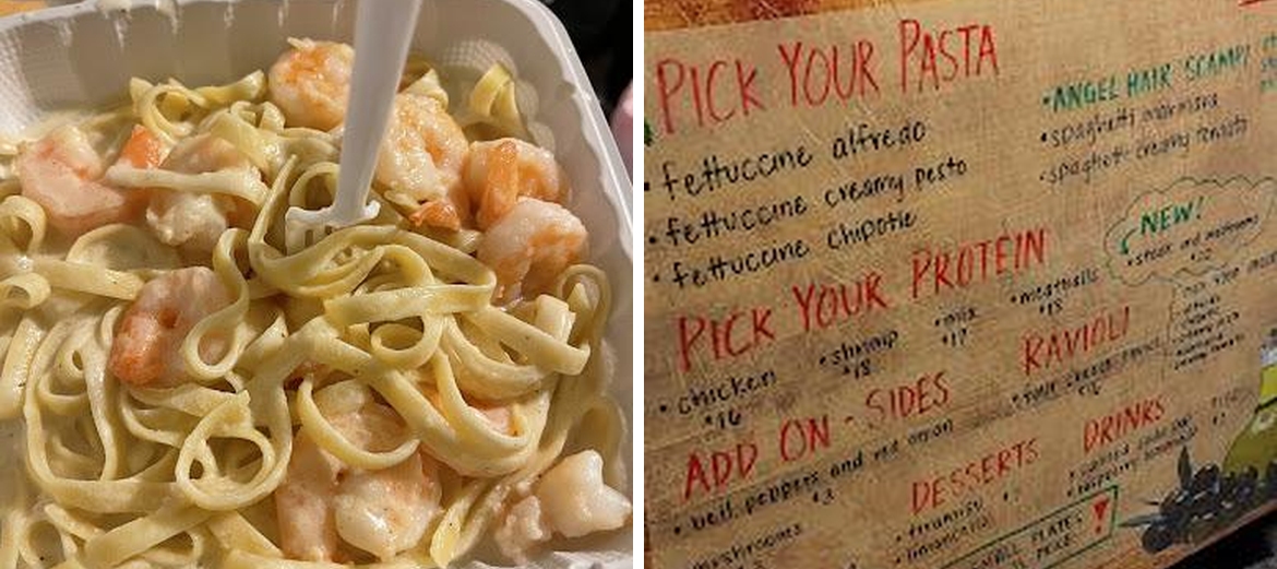 Bain St Pasta Menu