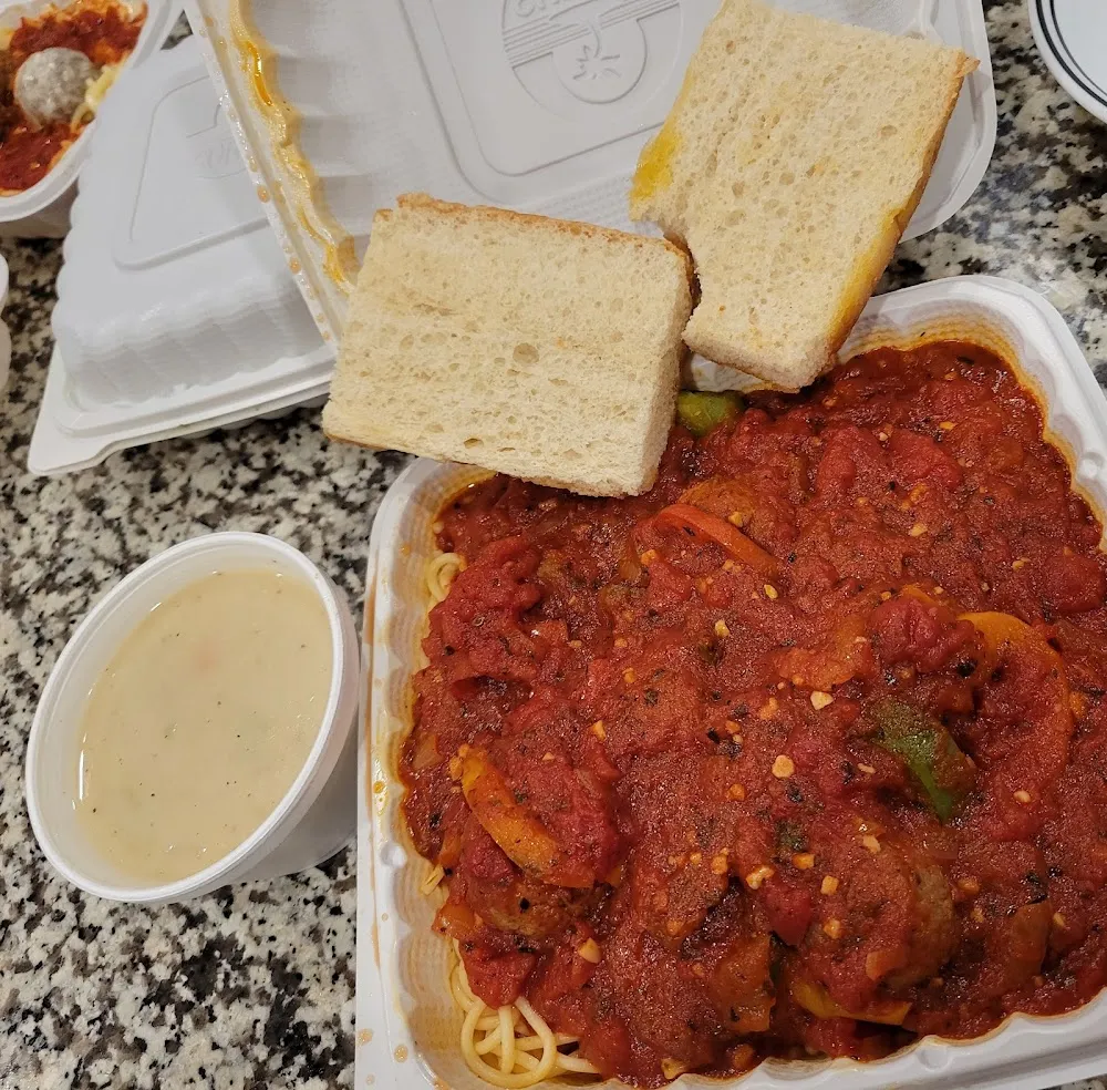 Sphaghetti Marinera Meatballs Bell Pepper